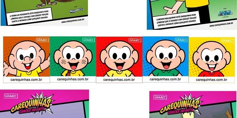 Campanha contra o câncer infantil deixa personagens de desenho