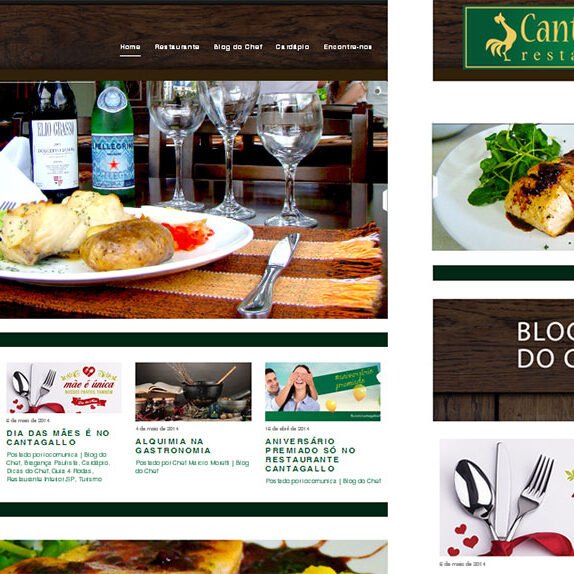 Site Responsivo Restaurante Cantagallo