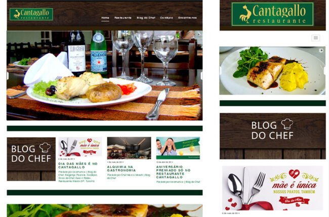 Site Responsivo Restaurante Cantagallo