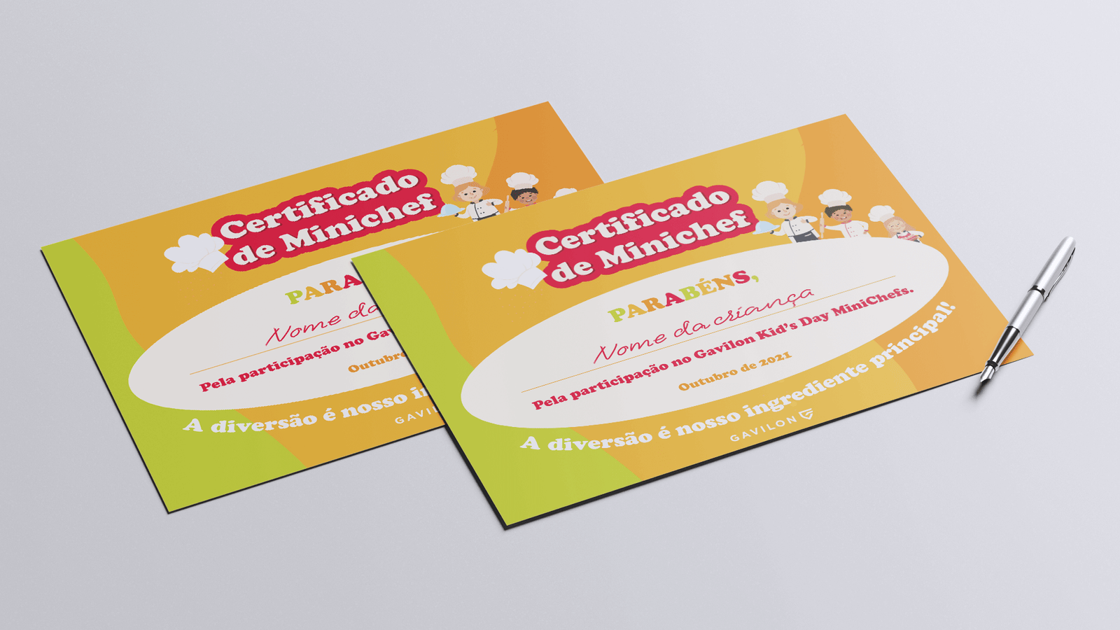 Dia das Crianças - Gavilon - 2021 - Certificado - Mockup