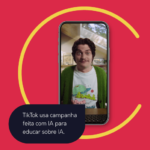 O TikTok lançou uma campanha feita por IA para ensinar sobre... IA! 💡 A ideia é ensinar a galera a reconhecer conteúdos gerados por IA e a importância de rotulá-los direitinho.